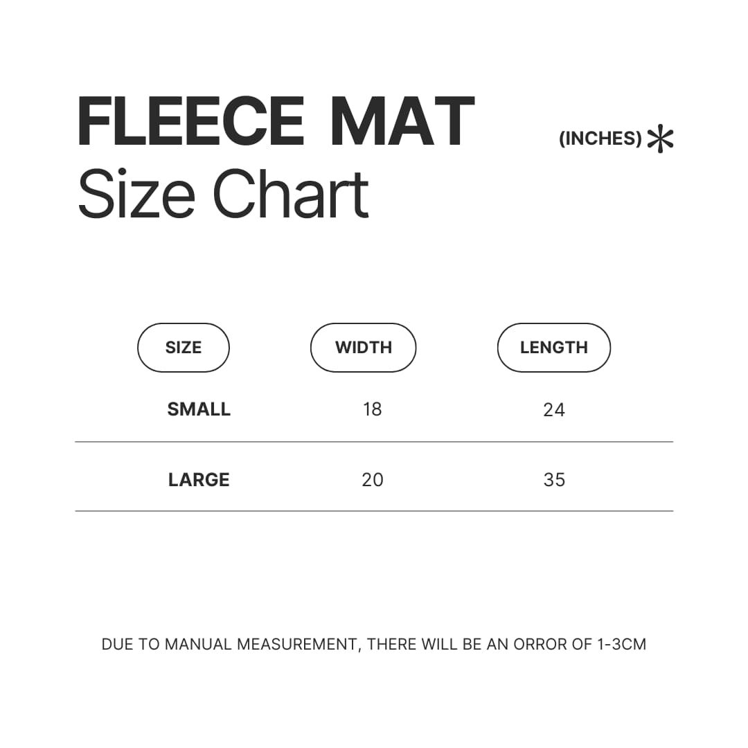 Fleece Mat Size Chart - Game Of Thrones Shop