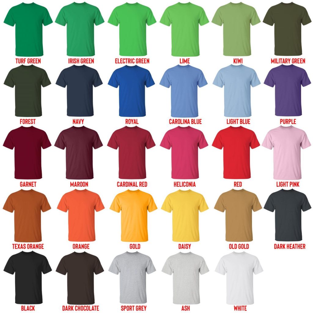 t shirt color chart - Game Of Thrones Shop