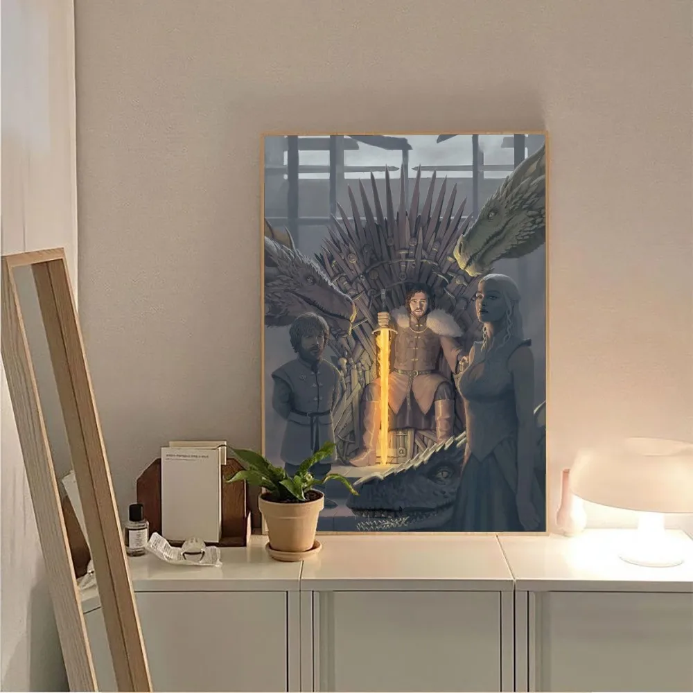A Thrones Dragon Poster No Framed Poster Kraft Club Bar Paper Vintage Poster Wall Art Painting 11 - Game Of Thrones Shop
