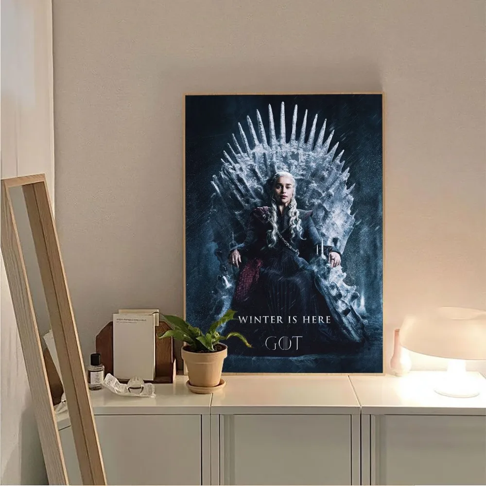 A Thrones Dragon Poster No Framed Poster Kraft Club Bar Paper Vintage Poster Wall Art Painting 3 - Game Of Thrones Shop