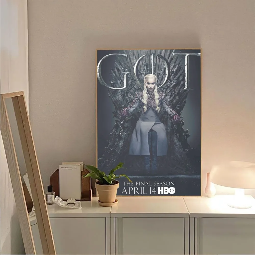 A Thrones Dragon Poster No Framed Poster Kraft Club Bar Paper Vintage Poster Wall Art Painting 8 - Game Of Thrones Shop