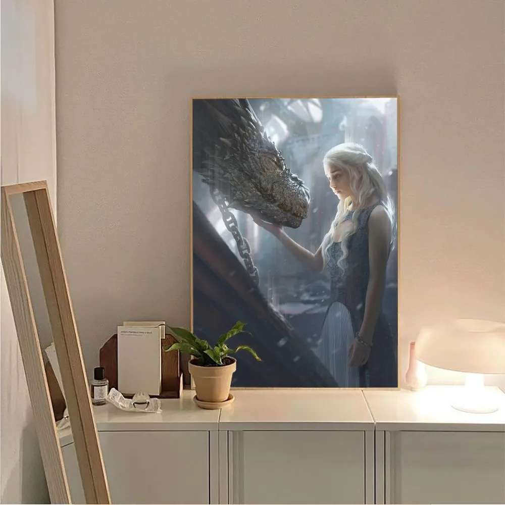 A Thrones Dragon Poster No Framed Poster Kraft Club Bar Paper Vintage Poster Wall Art Painting - Game Of Thrones Shop