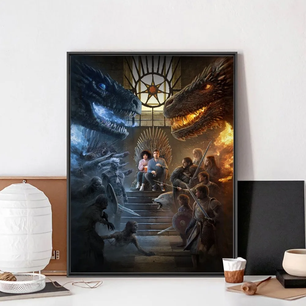 G Game Of Thrones Dragon Poster No Framed Poster Kraft Club Bar Paper Vintage Poster Wall 4 - Game Of Thrones Shop