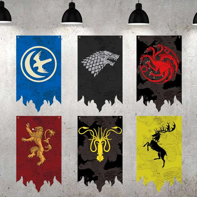 Game Of Thrones Banner Home Decor A Song Of Ice And Fire Birthday Party Bar Living - Game Of Thrones Shop