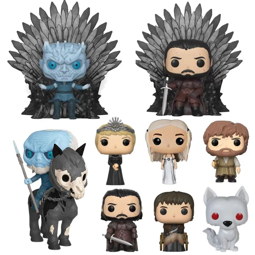 Movie Hot Game of Thrones Daenerys Night King Jon Snow Vinyl Throne Statue Action Figure Model - Game Of Thrones Shop