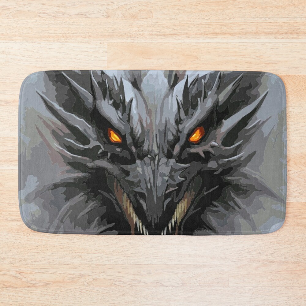 An Angry Dragon Bath Mat